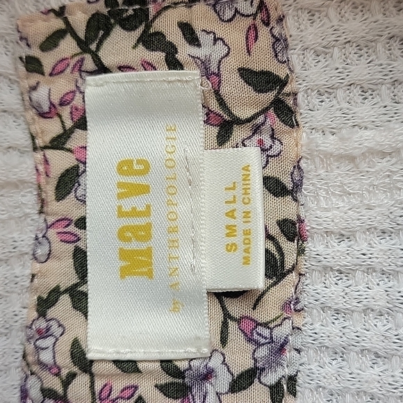 Maeve By Anthropologie Pearson Long Sleeve Ivory Waffle Knit Thermal Siz… - Picture 4 of 13